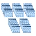 Kuber Industries Pack of 25 Saree Bags for Storage | Non-Woven Wardrobe Organizer | Mesh Window Cloth Storage Set | Single Packing | Floral-Print | Sky Blue