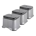 Kuber Industries Anti-Slip Bathroom Stool for Bathing | Comfortable Indoor &amp; Outdoor Machiya for Sitting | Durable Adults Bath Stool &amp; Patla Chair for Home | Check Ultra 10- Grey