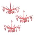 Kuber Industries Plastic 360 Degree Portable Folding Clothes Drying Rack Space Saving Travel Rotatable Clips (Green, 32 Clip, KUBMART15537)