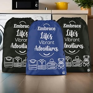 kuber industries pack of 6 travel packing bags for clothes  travel pouches  packing cubes travel organizer  storage organizer for travel-hiking-adventure  laundry bag  small  yellow amp sky blue