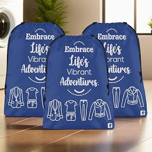 kuber industries pack of 3 cloth storage bag  storage organizer  travel cloth carrying bag  garments cover for laundry  travel storage organizer for clothing  medium  royal blue