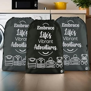 kuber industries pack of 6 travel packing bags for clothes  travel pouches  packing cubes travel organizer  storage organizer for travel-hiking-adventure  laundry bag  small  yellow amp sky blue