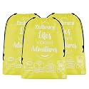 Kuber Industries Pack of 3 Cloth Storage Bag | Storage Organizer | Travel Cloth Carrying Bag | Garments Cover for Laundry | Travel Storage Organizer for Clothing | Large | Yellow