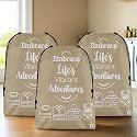 Kuber Industries Pack of 3 Cloth Storage Bag | Storage Organizer | Travel Cloth Carrying Bag | Garments Cover for Laundry | Travel Storage Organizer for Clothing | Large | Brown