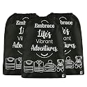 Kuber Industries Pack of 3 Cloth Storage Bag | Storage Organizer | Travel Cloth Carrying Bag | Garments Cover for Laundry | Travel Storage Organizer for Clothing | Large | Black