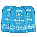 Kuber Industries Pack of 5 Cloth Storage Bag | Storage Organizer | Travel Cloth Carrying Bag | Garments Cover for Laundry | Travel Storage Organizer for Clothing | Large | Sky Blue