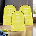 Kuber Industries Pack of 3 Cloth Storage Bag | Storage Organizer | Travel Cloth Carrying Bag | Garments Cover for Laundry | Travel Storage Organizer for Clothing | Medium | Yellow