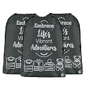 Kuber Industries Pack of 3 Cloth Storage Bag | Storage Organizer | Travel Cloth Carrying Bag | Garments Cover for Laundry | Travel Storage Organizer for Clothing | Large | Gray