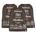 Kuber Industries Pack of 3 Cloth Storage Bag | Garments Cover for Laundry | Non-Woven Storage Organizer | Travel Cloth Storage Bag | Travel Storage Organizer for Clothing | Large | Brown