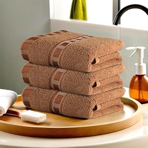 kuber industries pack of 3 cotton face towel  14x21 inch  workout gym napkins  hand towel for men amp woman  quick-drying napkins for travel use  check border  golden