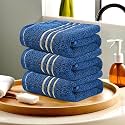 Kuber Industries (Pack of 3) Cotton Face Towel | 14x21 Inch | Workout Gym Napkins | Hand Towel For Men &amp; Woman | Quick-Drying Napkins For Travel Use | Plain Crape-Dark Blue