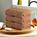Kuber Industries (Pack of 3) Cotton Face Towel | 14x21 Inch | Workout Gym Napkins | Hand Towel For Men &amp; Woman | Quick-Drying Napkins For Travel Use | Check Border | Golden