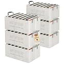 Kuber Industries Pack of 6 Foldable Non-Woven Storage Box for Clothes | Dress &amp; Towel Organiser for Wardrobe | Collapsible Container Basket - Grey