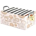 Kuber Industries Foldable Non-Woven Storage Box for Clothes | Dress &amp; Towel Organiser for Wardrobe | Collapsible Container Basket - White