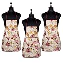 Kuber Industries Kitchen Apron Set of 2 - Restaurant, Chef, Cooking Dress for Women and Men - Front Pocket, Mota Check Pattern, Blue