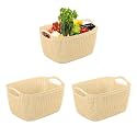 Kuber Industries (10 LTR) Multi-Purpose Plastic Basket for Storage Q6 | Spacious Pooja Item Holder &amp; Fruit Tokari | Aesthetic Home Organizers for Kitchen &amp; Bedroom | Brown