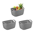 Kuber Industries (10 LTR) Multi-Purpose Plastic Basket for Storage Q6 | Spacious Pooja Item Holder &amp; Fruit Tokari | Aesthetic Home Organizers for Kitchen &amp; Bedroom | Brown