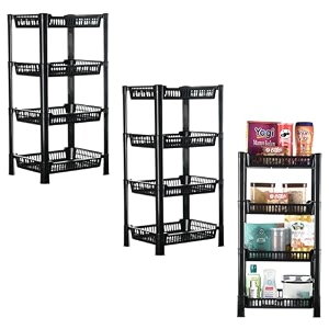 kuber industries pack of 3 multipurpose kitchen organizerstorage rack  3-layer onion stand for kitchen  vessels amp vegetable organiser  maroon