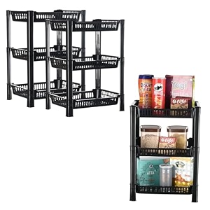 kuber industries pack of 3 multipurpose kitchen organizerstorage rack  3-layer onion stand for kitchen  vessels amp vegetable organiser  maroon