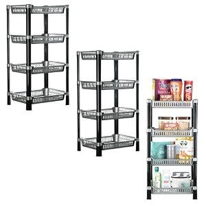 kuber industries pack of 3 multipurpose kitchen organizerstorage rack  3-layer onion stand for kitchen  vessels amp vegetable organiser  maroon