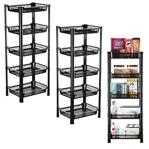 kuber industries pack of 3 multipurpose kitchen organizerstorage rack  3-layer onion stand for kitchen  vessels amp vegetable organiser  maroon