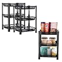 Kuber Industries Pack of 3 Multipurpose Kitchen Organizer/Storage Rack | 3-Layer Onion Stand for Kitchen | Vessels &amp; Vegetable Organiser | Maroon