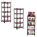 Kuber Industries Pack of 3 Multipurpose Kitchen Organizer/Storage Rack | 3-Layer Onion Stand for Kitchen | Vessels &amp; Vegetable Organiser | Maroon