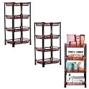 Kuber Industries Pack of 3 Multipurpose Kitchen Organizer/Storage Rack | 3-Layer Onion Stand for Kitchen | Vessels &amp; Vegetable Organiser | Maroon
