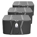 Kuber Industries Pack of 3 Nylon 72L Large King Size Underbed Storage Box | Blanket Storage Bags/Cover Double Bed Storage Containers | Storage Bag for Clothes, Documents, Books, Toys | Grey