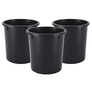 kuber industries 7 ltr plastic dustbin for home with pedal lid amp handle  dustbin for kitchen bathroom amp office  garbage bin for wet or dry waste  check dhakkan- grey amp black