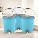 Kuber Industries Dustbin | Open Dustbin | Plastic Garbage Dustbin | Dustbin For Kitchen | Dustbin For Bathroom | Office Dustbin | Plain Sada Dustbin | 7 LTR | 066 | Pack of 2 | Multi