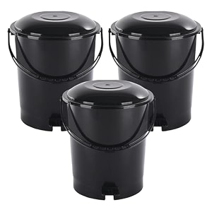 kuber industries pedal dustbins 7 ltr dustbin with lid  garbage bin with handle  dustbin for kitchen bathroom office  wet amp dry pedal waste bin  trash can  green
