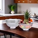 Kuber Industries Pack of 3 Stainless Steel Vegetables Strainer | Multipurpose Colander Basket for Pasta-Noodles-Grains 11 Inch | Silver