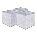 Kuber Industries Disney Mickey Print Non Woven Fabric Modular Closet Organizer Box with Handle for Cube Storage Units in Closet Set Of 3(Black)-KUBMART16029
