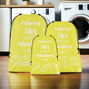 kuber industries pack of 3 travel organizer combo set  storage bags set  water-resistant organizer for shoe-garments-laundry-lingerie  cloth carrying bag  small-medium-large  gray
