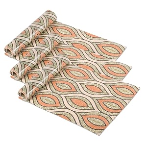 kuber industries pack of 3 waterproof amp durable 5 meters kitchen mats for shelf liner roll  wipeable fridge sheets for shelves cabinet drawer  gripper design - green amp orange