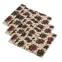 Kuber Industries Pack of 3 Waterproof &amp; Durable 10 Meters Kitchen Mats for Shelf Liner Roll | Wipeable Fridge Sheets for Shelves Cabinet Drawer | Brown Flowers - Cream