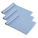 Kuber Industries Pack of 3 Waterproof &amp; Durable 10 Meters Kitchen Mats for Shelf Liner Roll | Wipeable Fridge Sheets for Shelves Cabinet Drawer | Barik Check - White &amp; Blue