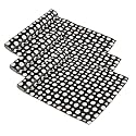 Kuber Industries Pack of 3 Waterproof &amp; Durable 10 Meters Kitchen Mats for Shelf Liner Roll | Wipeable Fridge Sheets for Shelves Cabinet Drawer | Polka Dots Grey - Black