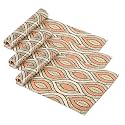 Kuber Industries Pack of 3 Waterproof &amp; Durable 5 Meters Kitchen Mats for Shelf Liner Roll | Wipeable Fridge Sheets for Shelves Cabinet Drawer | Gripper Design - Green &amp; Orange