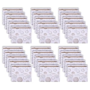 kuber industries pack of 5 saree bags for storage  non-woven wardrobe organizer  mesh window cloth storage set  single packing  gola-print  white