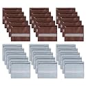 Kuber Industries Pack of 12 Single Saree Bags | Clothes Bags for Storage | Non-Woven Wardrobe Organizer | Mesh Window Cloth Storage Bags Set | Single Packing Saree Bags | Brown &amp; Gray