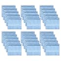 Kuber Industries Pack of 30 Saree Bags for Storage | Non-Woven Wardrobe Organizer | Mesh Window Cloth Storage Set | Single Packing | Floral-Print | Sky Blue