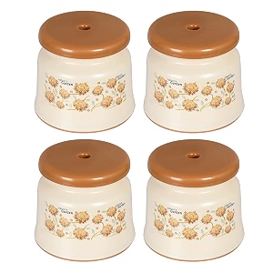 kuber industries pack of 4 bathroom stoolplastic stool for bathroomanti-slip with strong bearingsolid surface amp unbreakable materialcream