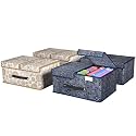 Heart Home Non Woven Fabric Foldable Storage Cube Toy, Books, Shoes Storage Box with Handle, Extra Large (Grey)- HEART6886
