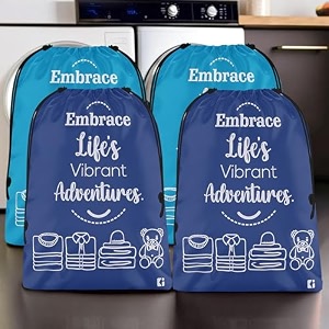 kuber industries pack of 4 cloth storage bag  storage organizer  parachute cloth organizer  waterproof garments cover  travel storage bag for clothing  large  brown amp grey