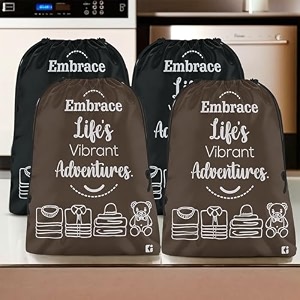 kuber industries pack of 3 cloth storage bag  non-woven storage organizer  travel pouches  cloth carrying bag  garments cover  storage organizer bag  large  grey-brown amp black