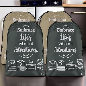 kuber industries pack of 4 cloth storage bag  storage organizer  parachute cloth organizer  waterproof garments cover  travel storage bag for clothing  large  brown amp grey