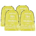 Kuber Industries Pack of 4 Cloth Storage Bag | Storage Organizer | Travel Cloth Carrying Bag | Garments Cover for Laundry | Travel Storage Organizer for Clothing | Large | Yellow