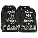 Kuber Industries Pack of 4 Cloth Storage Bag | Storage Organizer | Travel Cloth Carrying Bag | Garments Cover for Laundry | Travel Storage Organizer for Clothing | Large | Black